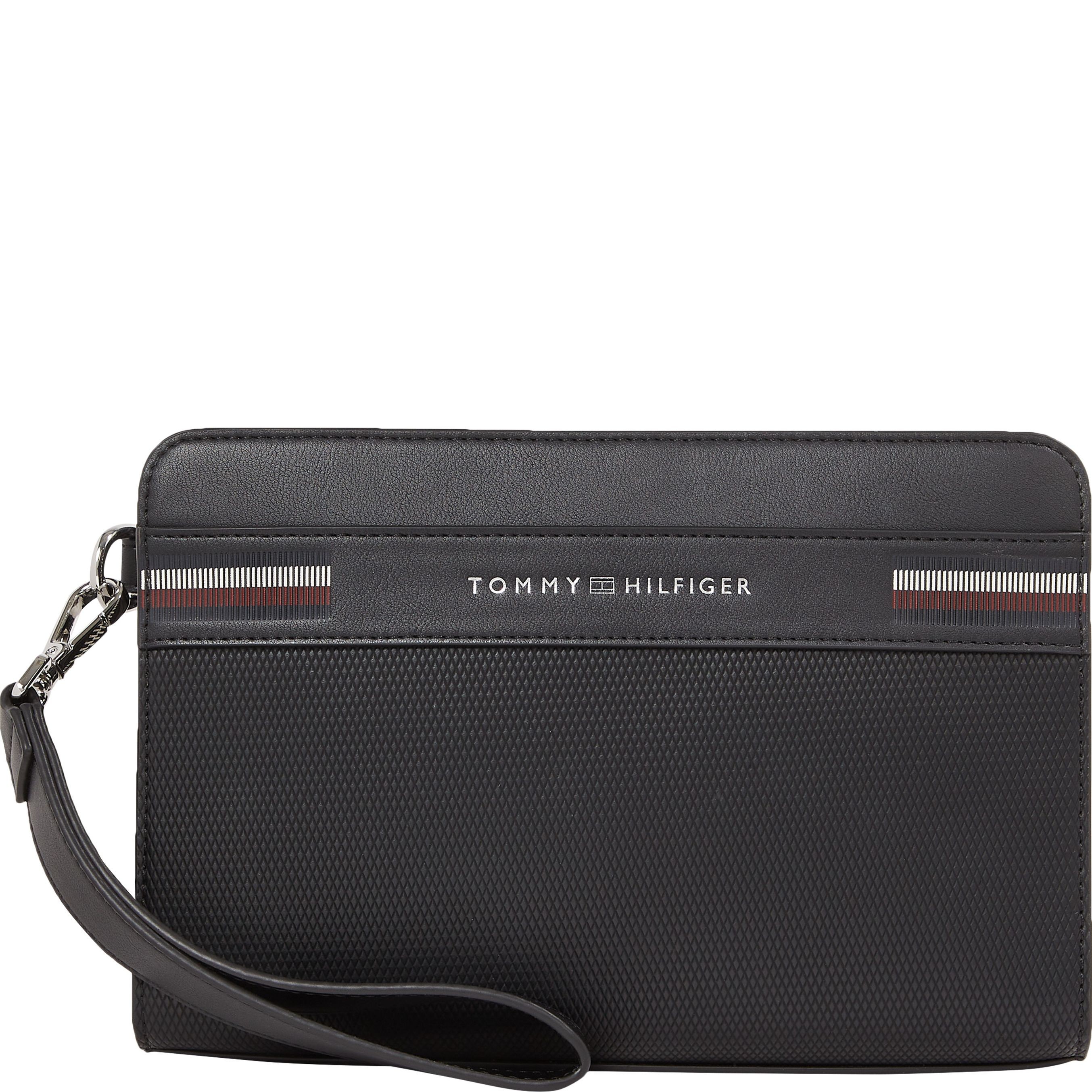 TOMMY HILFIGER Delninukė vyrams, Juoda, Corp texture pouch 1