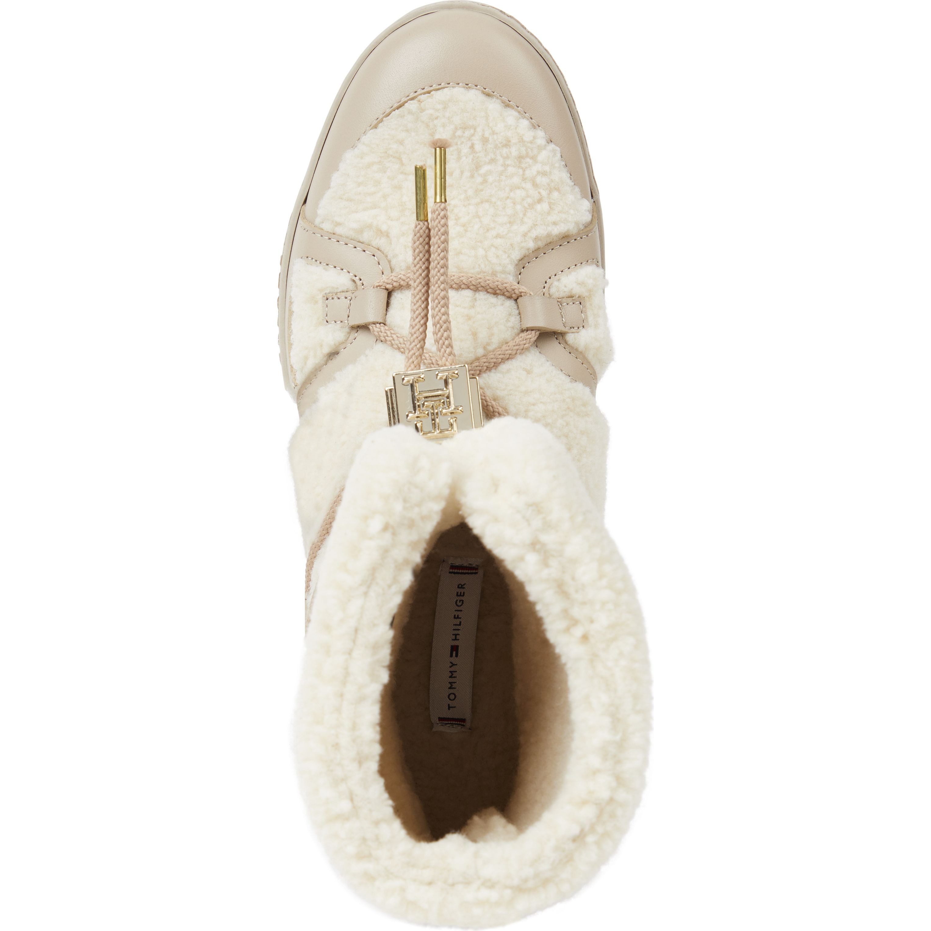 TOMMY HILFIGER Aulinukai moterims, Smėlio, Teddy snowboot 3