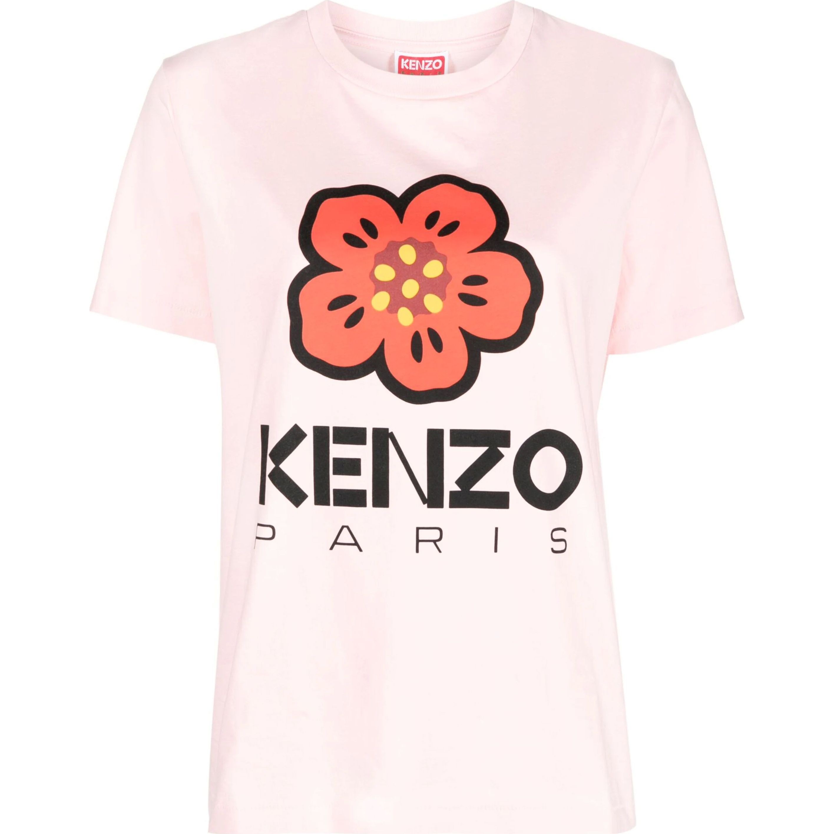 KENZO Marškinėliai trump. rankovėmis moterims, Rožinė, Boke flower loose t-shirt