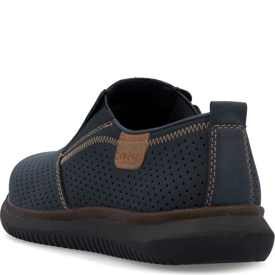 RIEKER Loaferiai vyrams, Mėlyna, Slipper 4