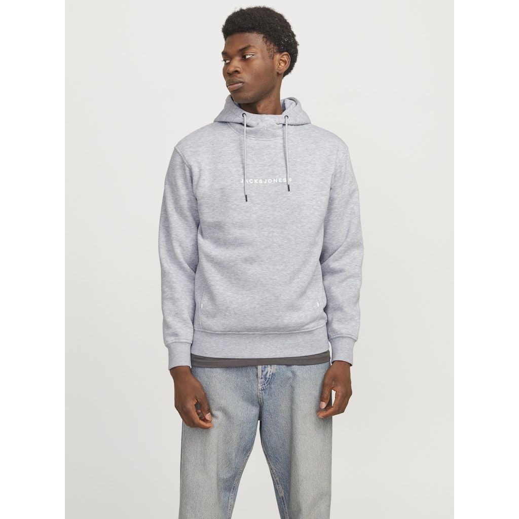 JACK & JONES Džemperis vyrams, Pilka, Tree sweat hood 4