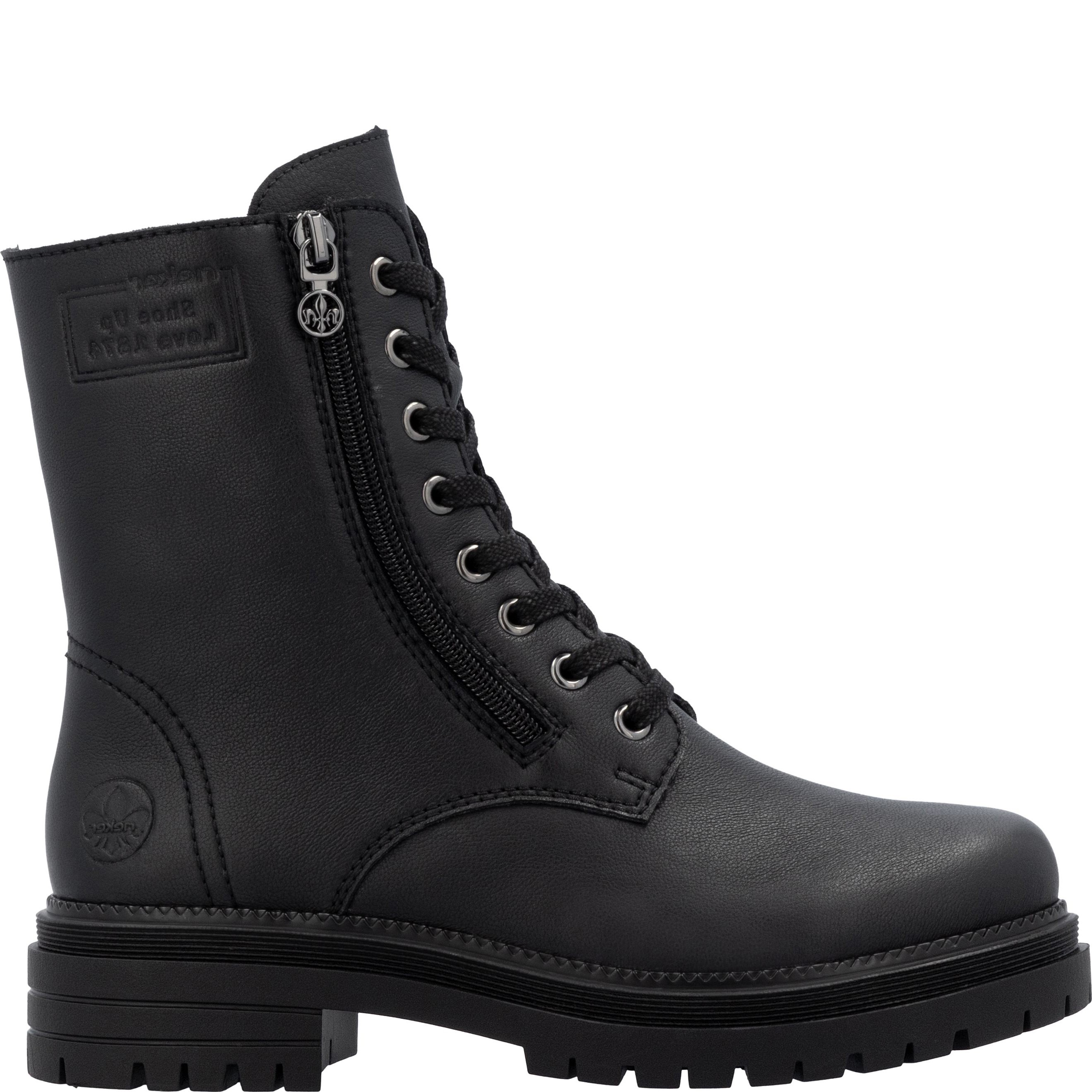 RIEKER Aulinukai moterims, Juoda, Ladies mid height boots 4