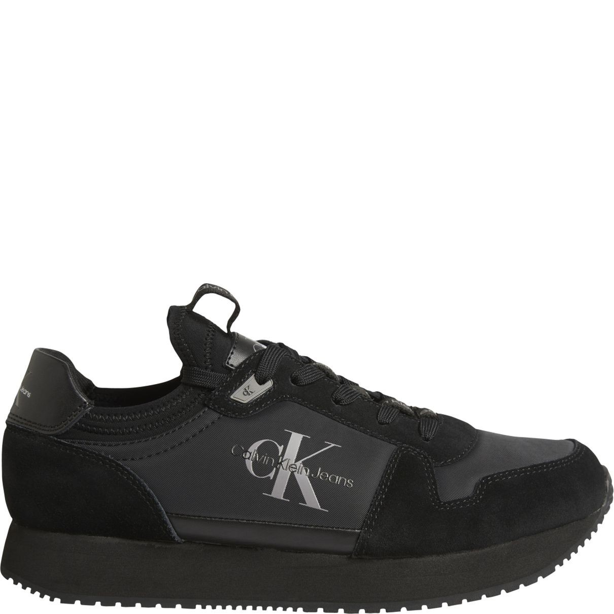 CALVIN KLEIN JEANS Sportiniai bateliai vyrams, Juoda, RUNNER SOCK LACEUP NY-LTH 2