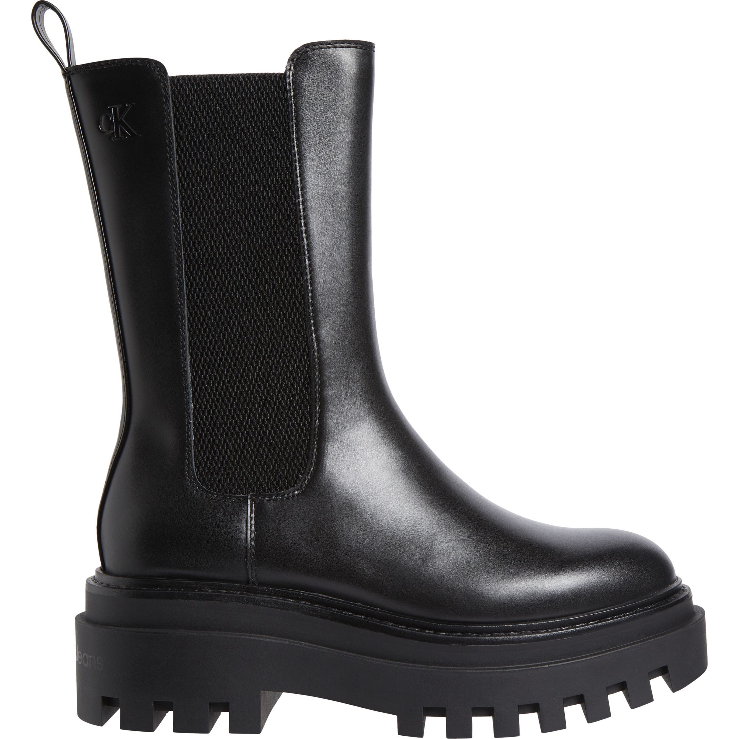 CALVIN KLEIN JEANS Aulinukai moterims, Juoda, Flatform chelsea boot