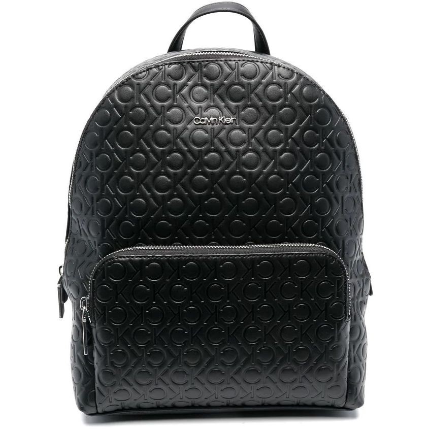 CALVIN KLEIN Kuprinė moterims, Juoda, MUST CAMPUS BACKPAEMBOSSED 1