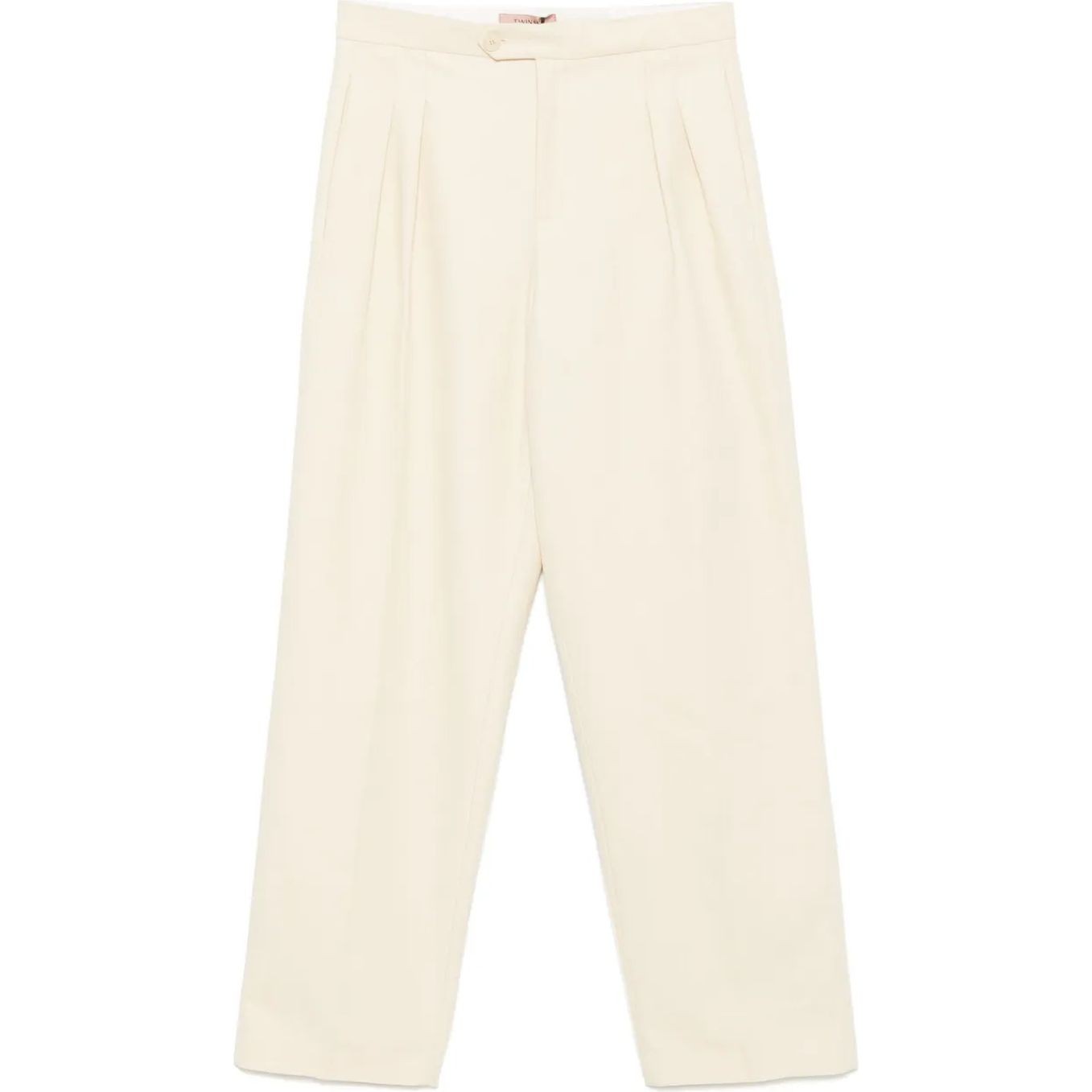 TWINSET Kelnės moterims, Smėlio, Pinktuck detailing trousers