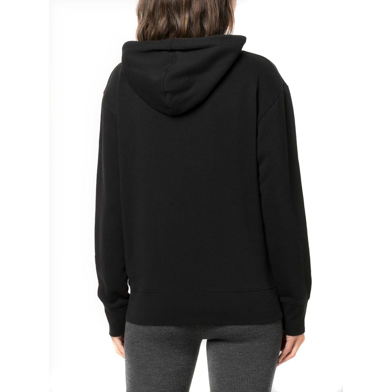 VINCE Džemperis moterims, Juoda, Essential hoodie 3
