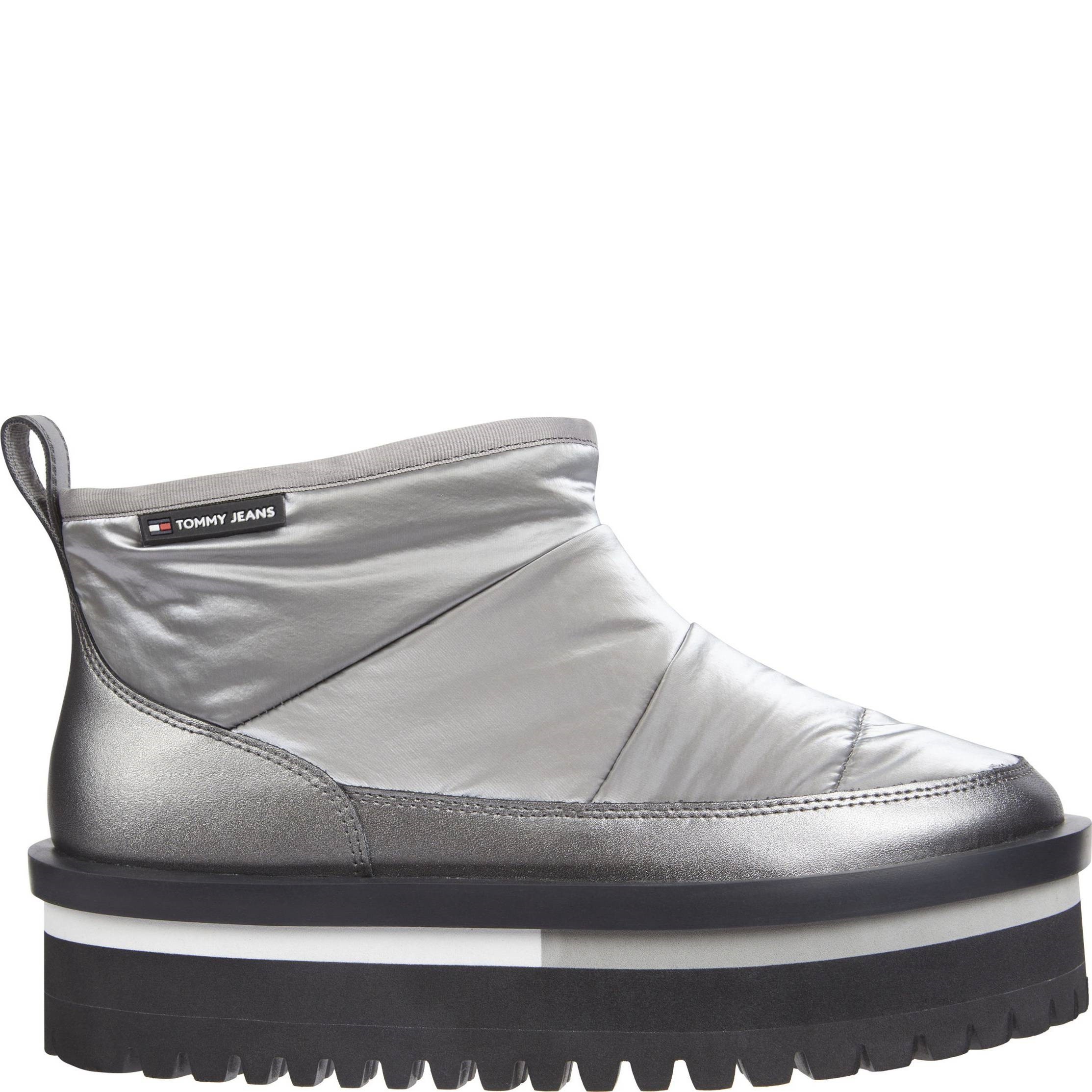 TOMMY JEANS Pašiltinti aulinukai moterims, Sidabrinė, Flatform boot 2