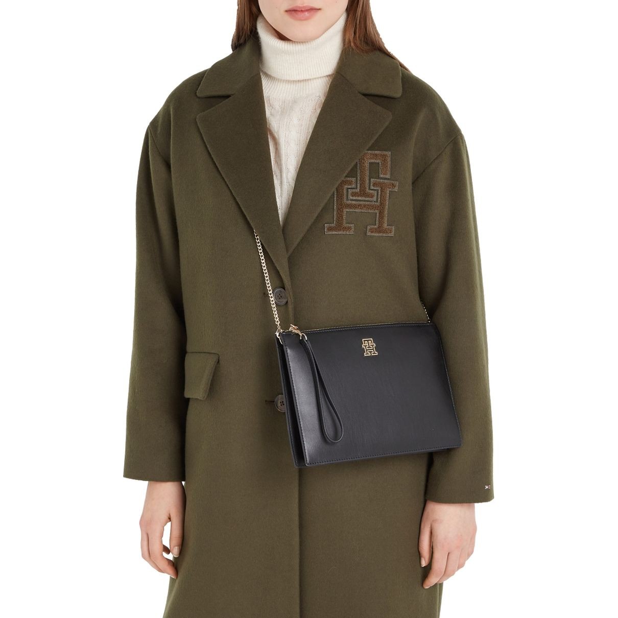 TOMMY HILFIGER Delninukė moterims, Juoda, Evening clutch 5