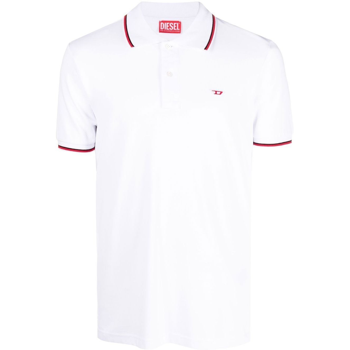DIESEL Polo marškiniai trumpos rank. vyrams, Balta, T-smith-d polo shirt