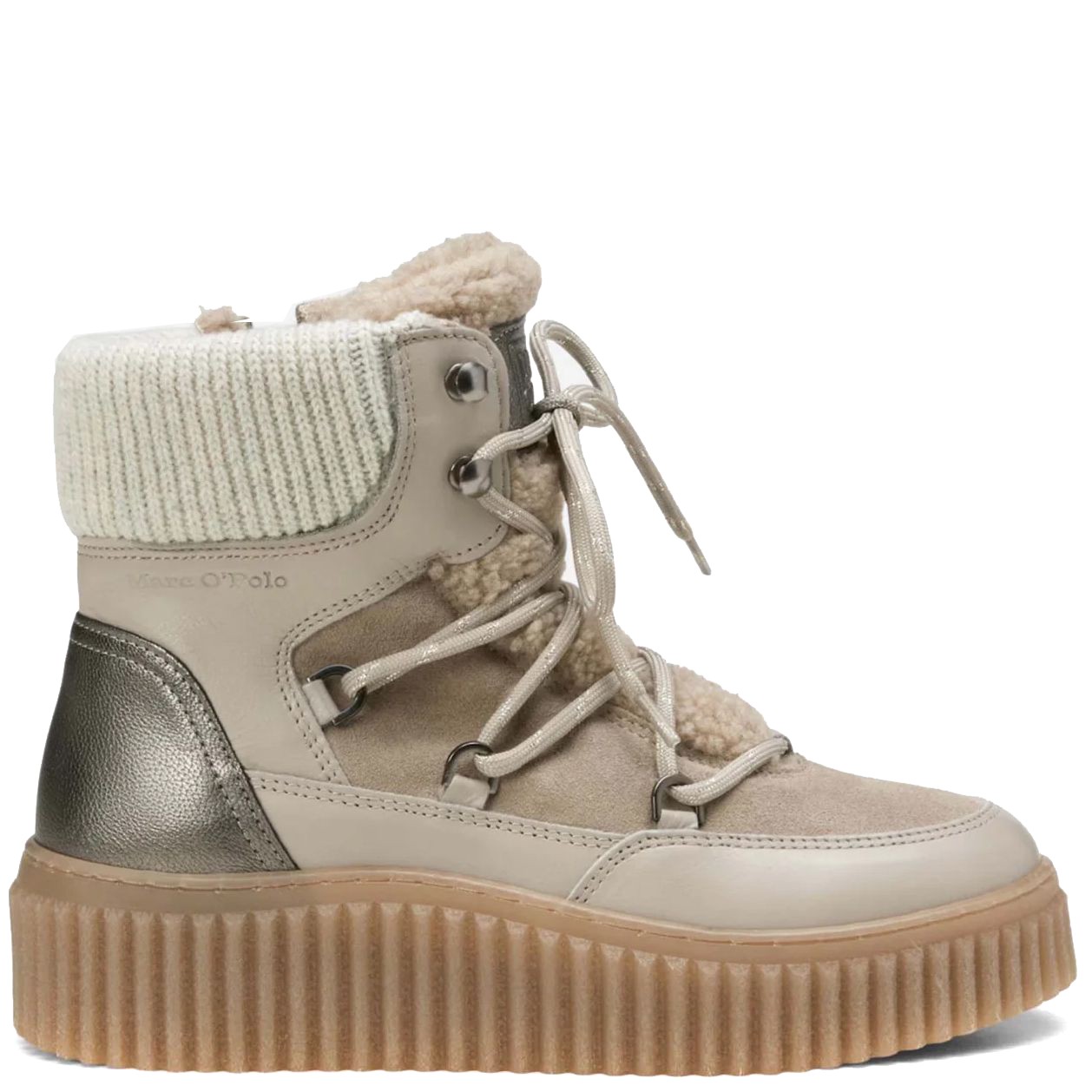 MARC O'POLO Aulinukai moterims, Smėlio, Mod. BiancaN25F Booties 2