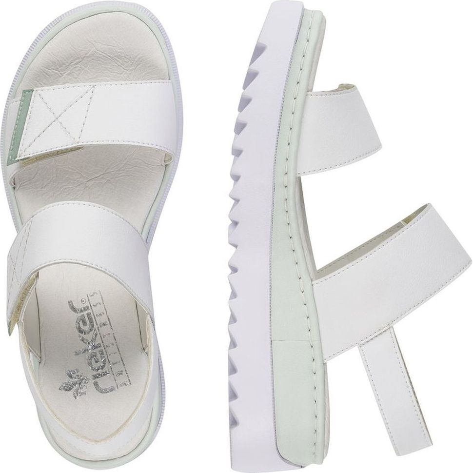 RIEKER Basutės moterims, Balta, SANDALS 9
