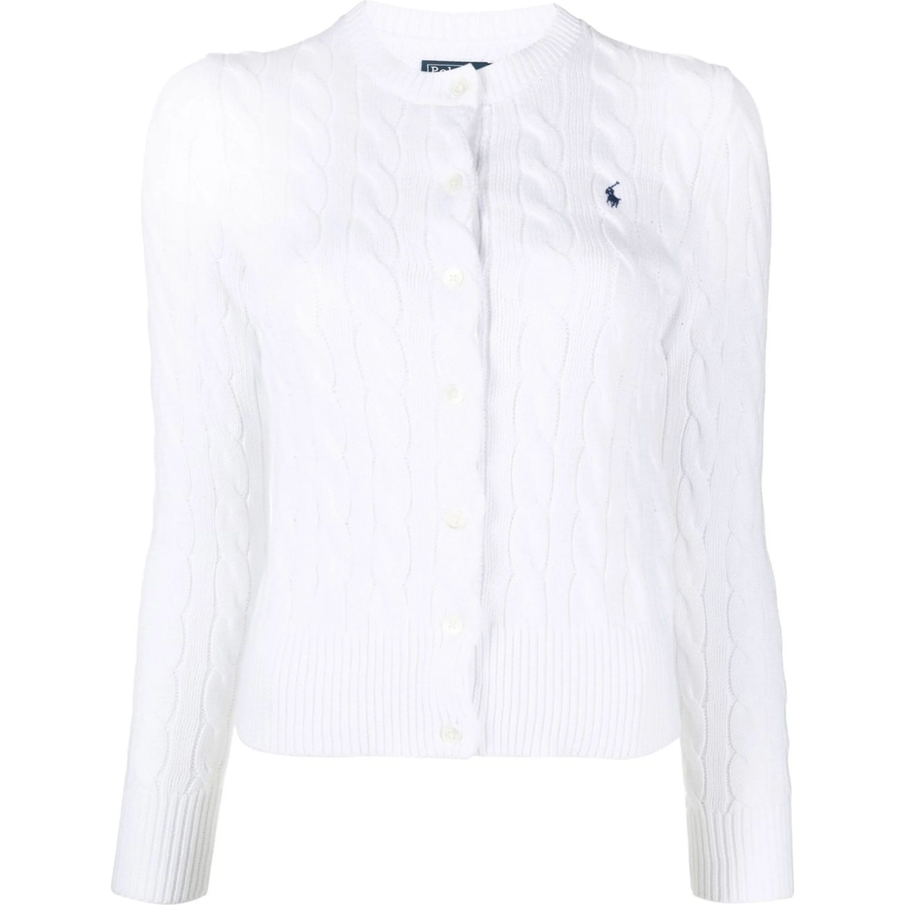 POLO RALPH LAUREN Kardiganas moterims, Balta, Long sleeve cardigan