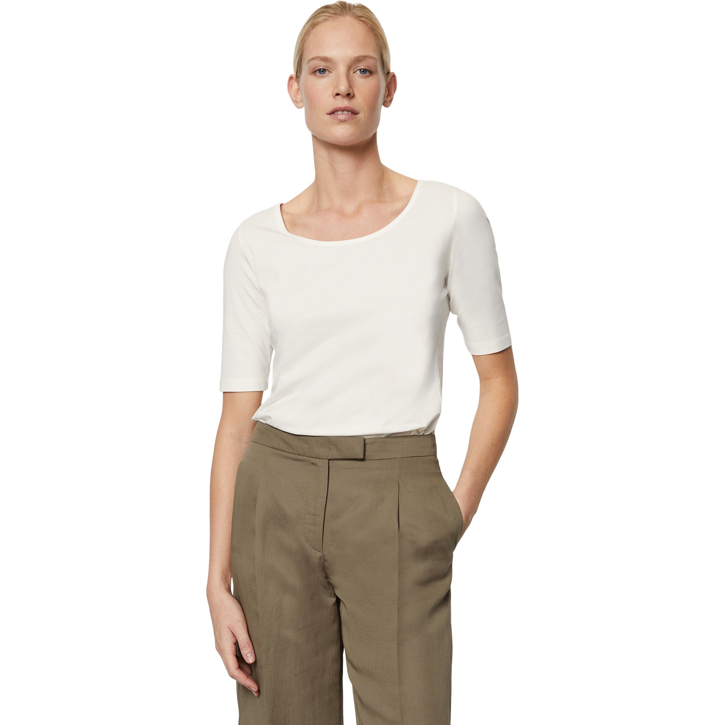 MARC O'POLO Marškinėliai moterims, Balta 2