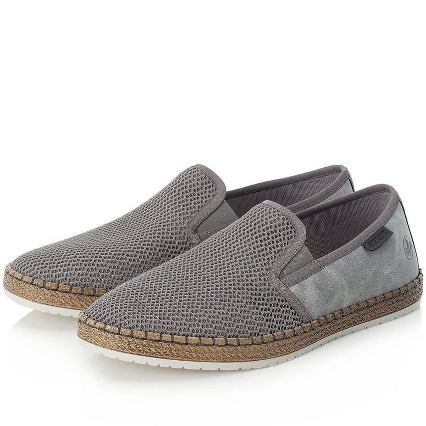 RIEKER Laisvalaikio bateliai vyrams, Pilka, LEISURE 5