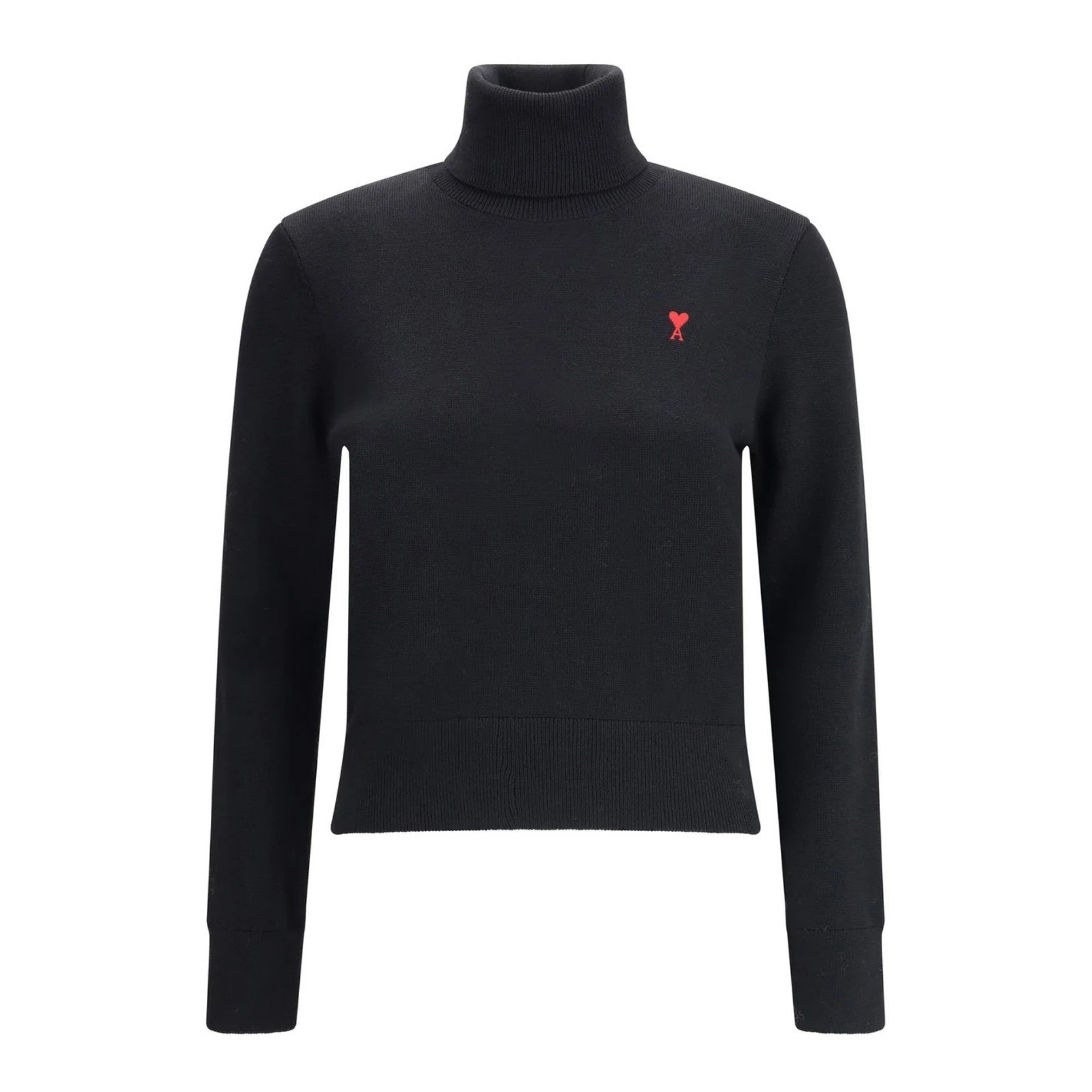 AMI PARIS Megztinis moterims, Juoda, Turtleneck sweater 1