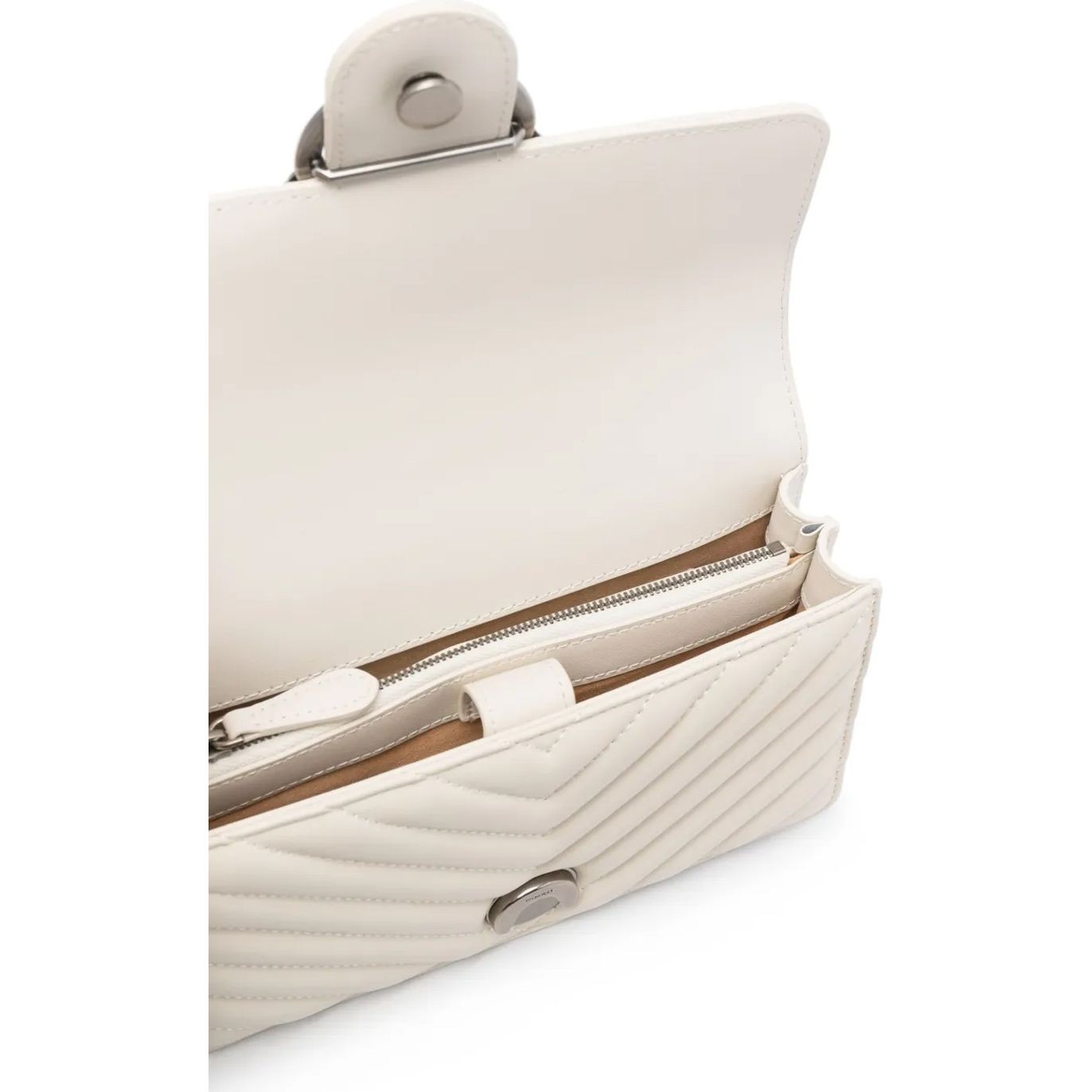 PINKO Rankinė per petį moterims, Balta, Love one crossbody bag 4