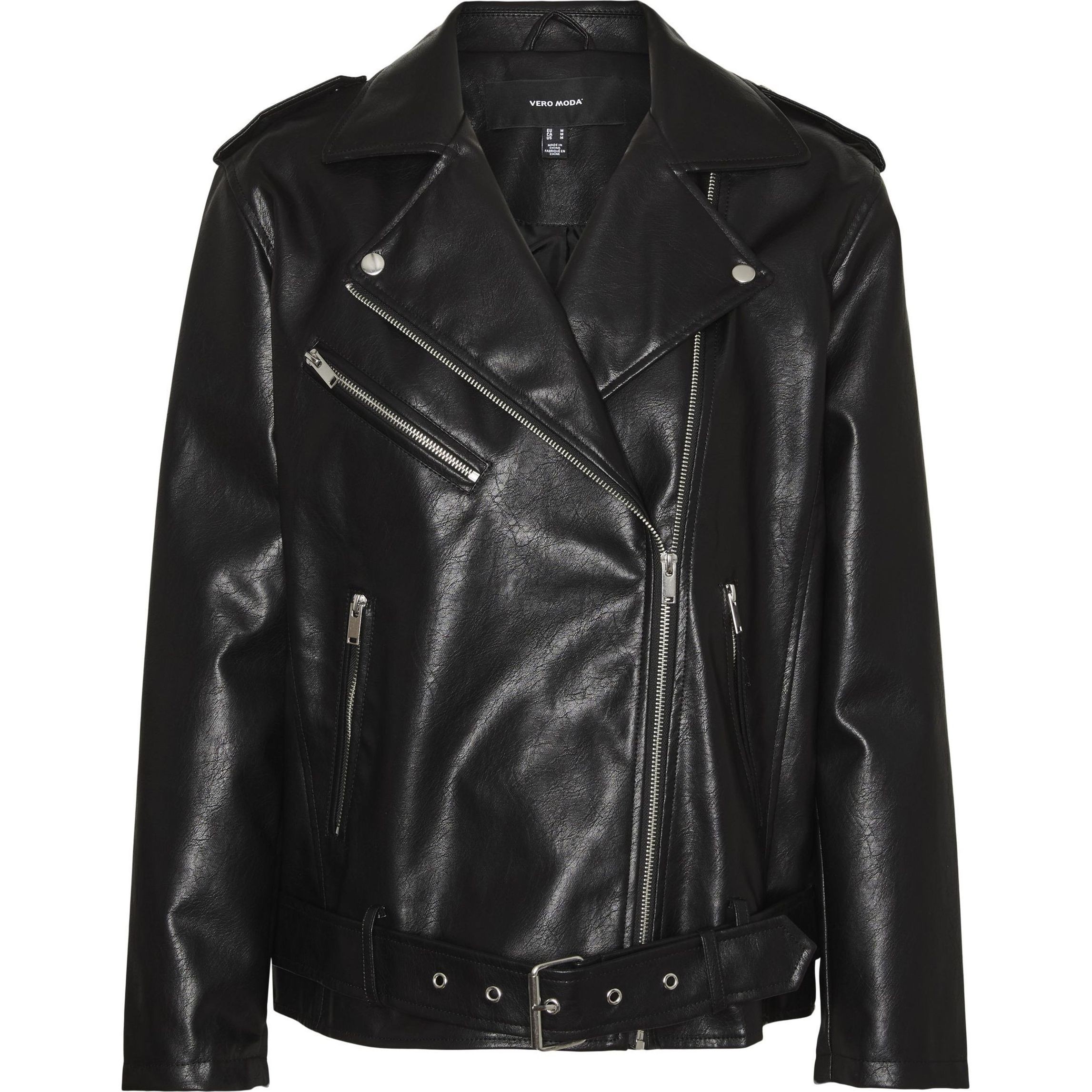 VERO MODA Odinė striukė moterims, Juoda, Ramon paula jacket 1