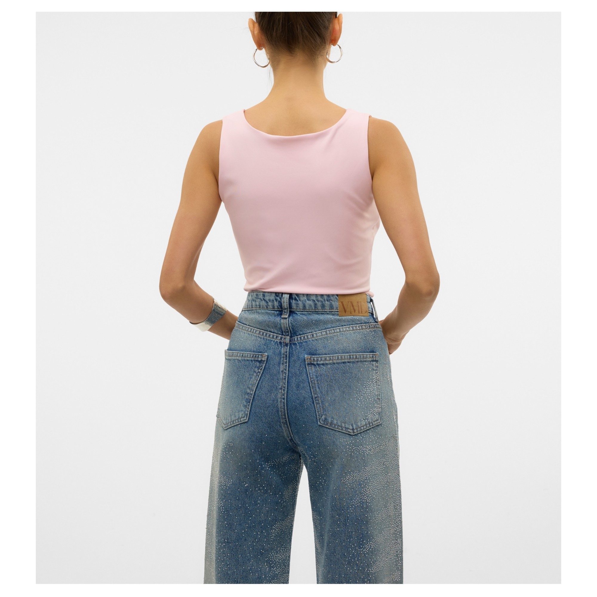 VERO MODA Marškiniai be rankovių moterims, Rožinė, Million 4