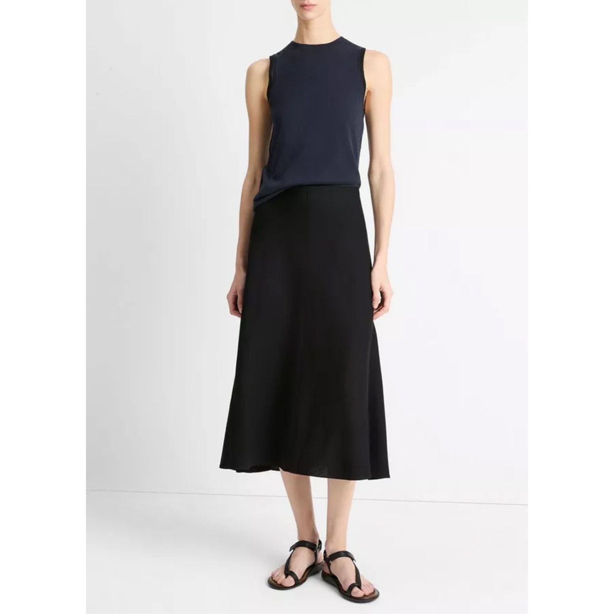 VINCE Midi sijonas moterims, Bias full skirt 2