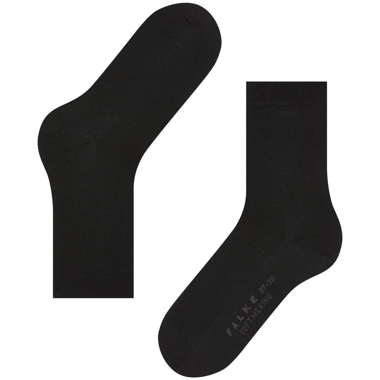 FALKE 27 Kojinės moterims, Juoda, Softmerino SO
