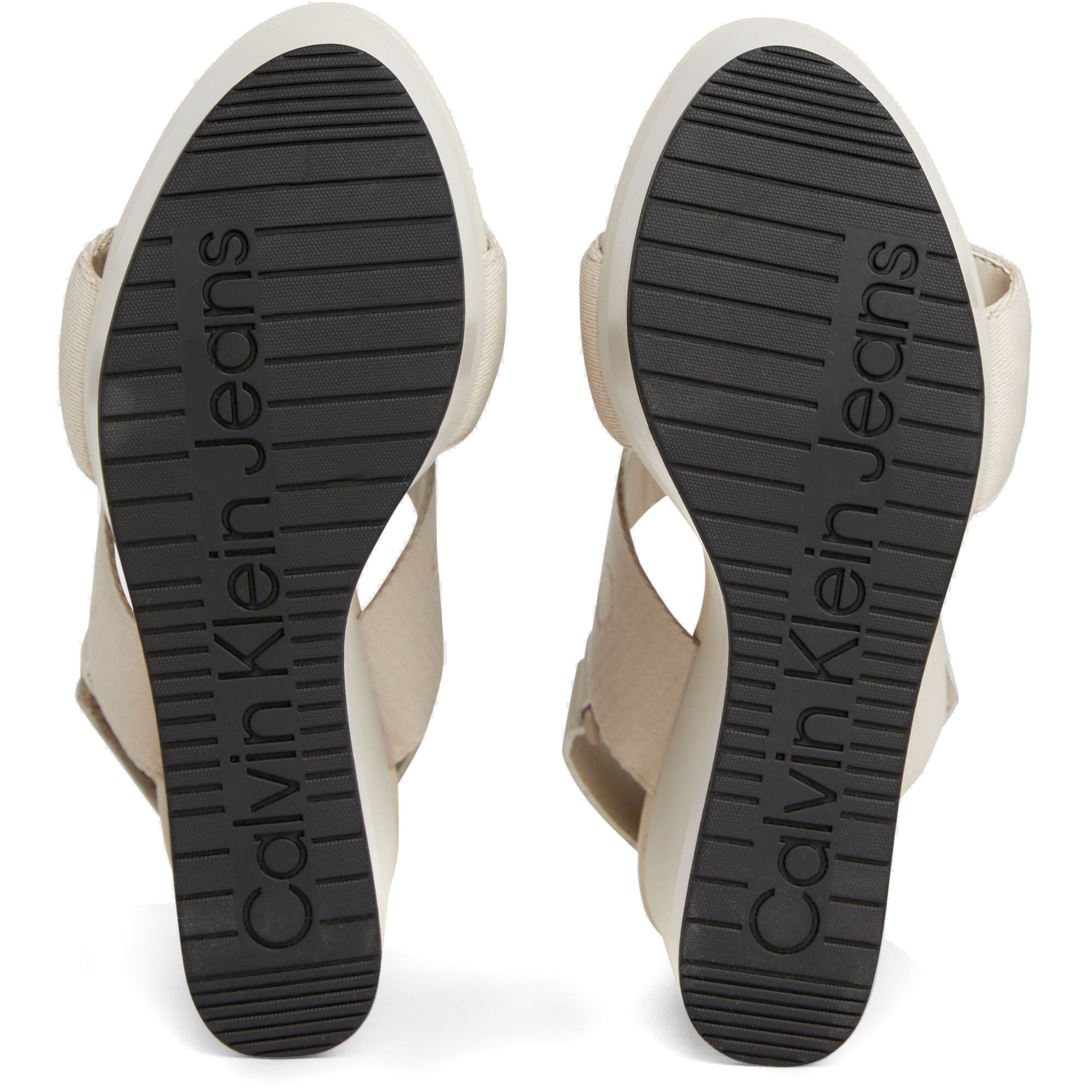 CALVIN KLEIN JEANS Basutės moterims, Smėlio, Wedge sandal webbing 5 CALVIN KLEIN JEANS Basutės moterims, Smėlio, Wedge sandal webbing 5