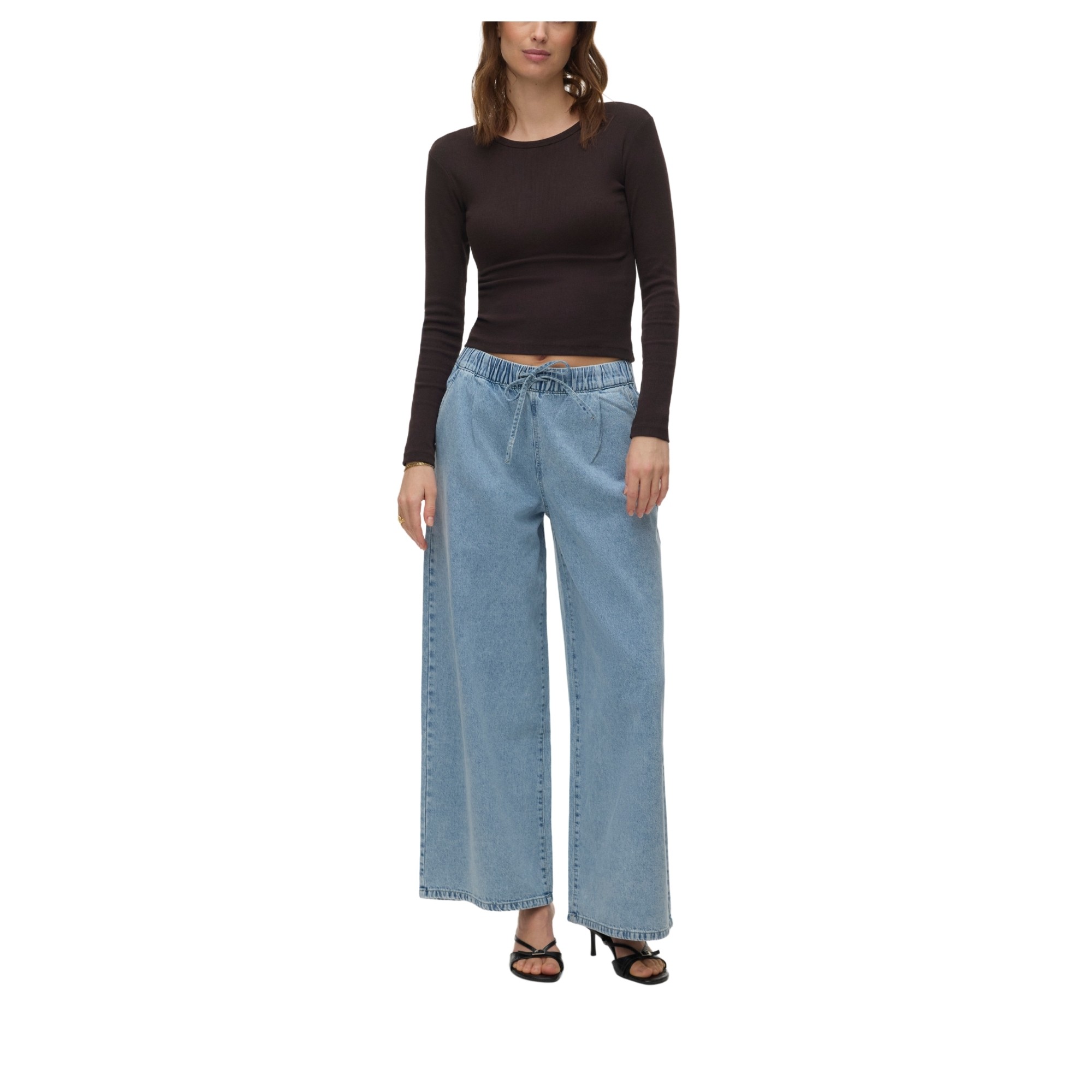 VERO MODA Platūs džinsai moterims, Mėlyna, Valeria 3 VERO MODA Platūs džinsai moterims, Mėlyna, Valeria 3