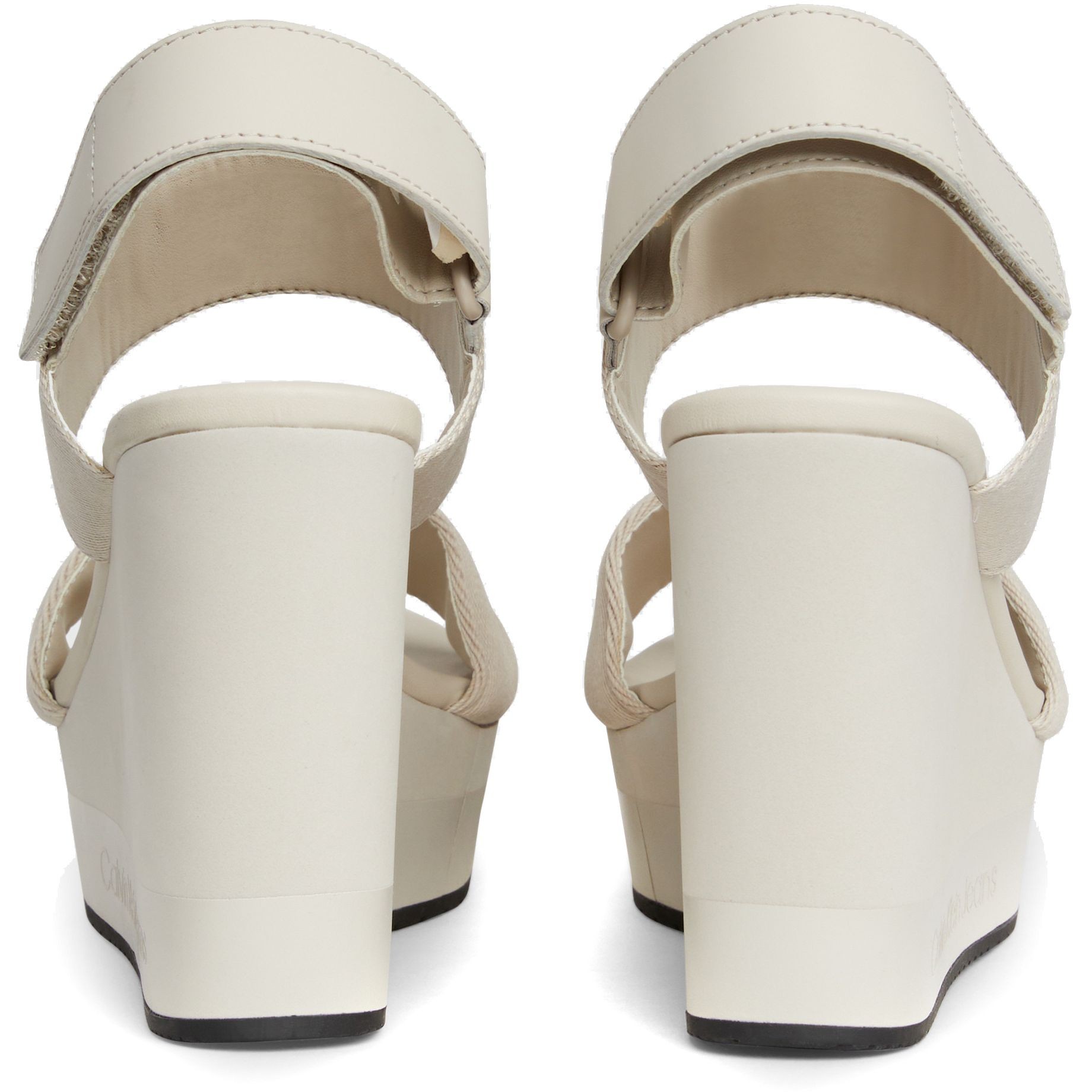 CALVIN KLEIN JEANS Basutės moterims, Smėlio, Wedge sandal webbing 3 CALVIN KLEIN JEANS Basutės moterims, Smėlio, Wedge sandal webbing 3