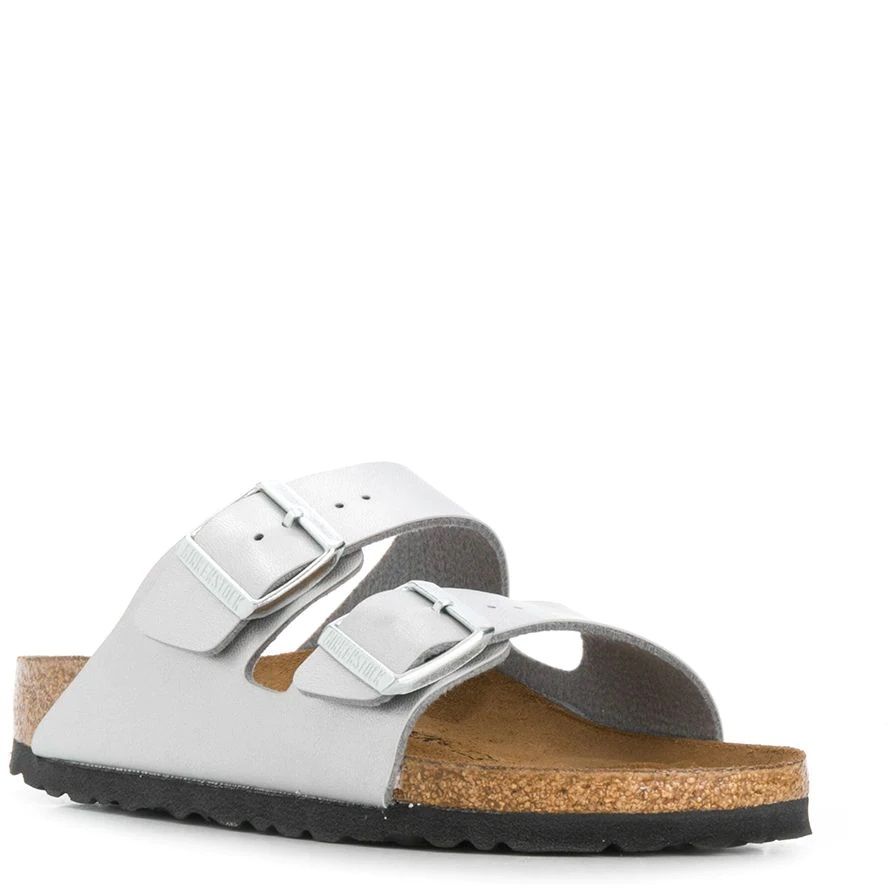 BIRKENSTOCK šlepetės moterims siaurai pėdai, Sidabrinė, Arizona BF slippers