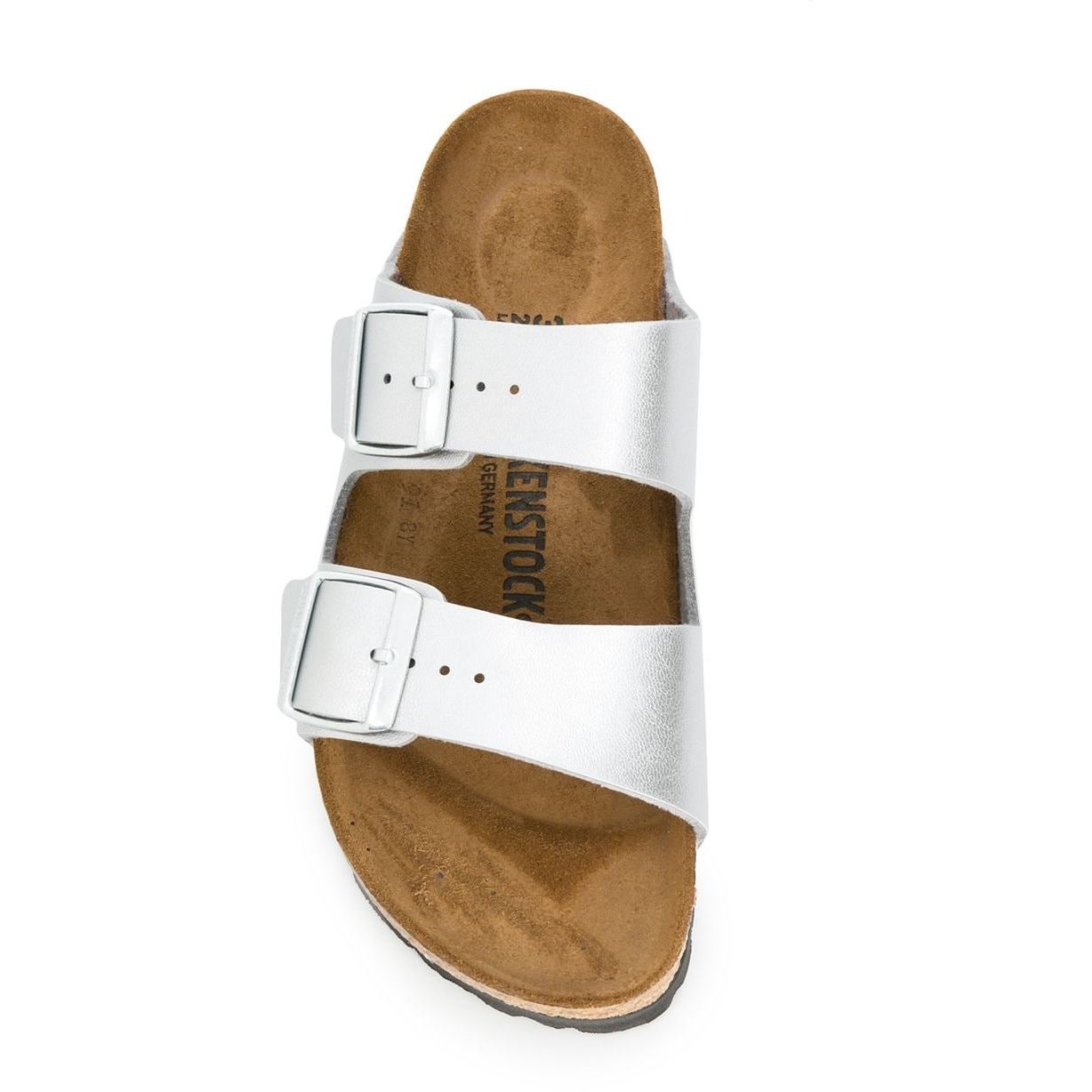 BIRKENSTOCK šlepetės moterims siaurai pėdai, Sidabrinė, Arizona BF slippers