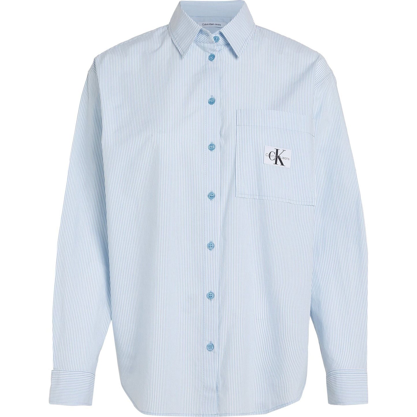CALVIN KLEIN JEANS marškiniai ilgomis rankovėmis moterims, Mėlyna, L/s shirt
