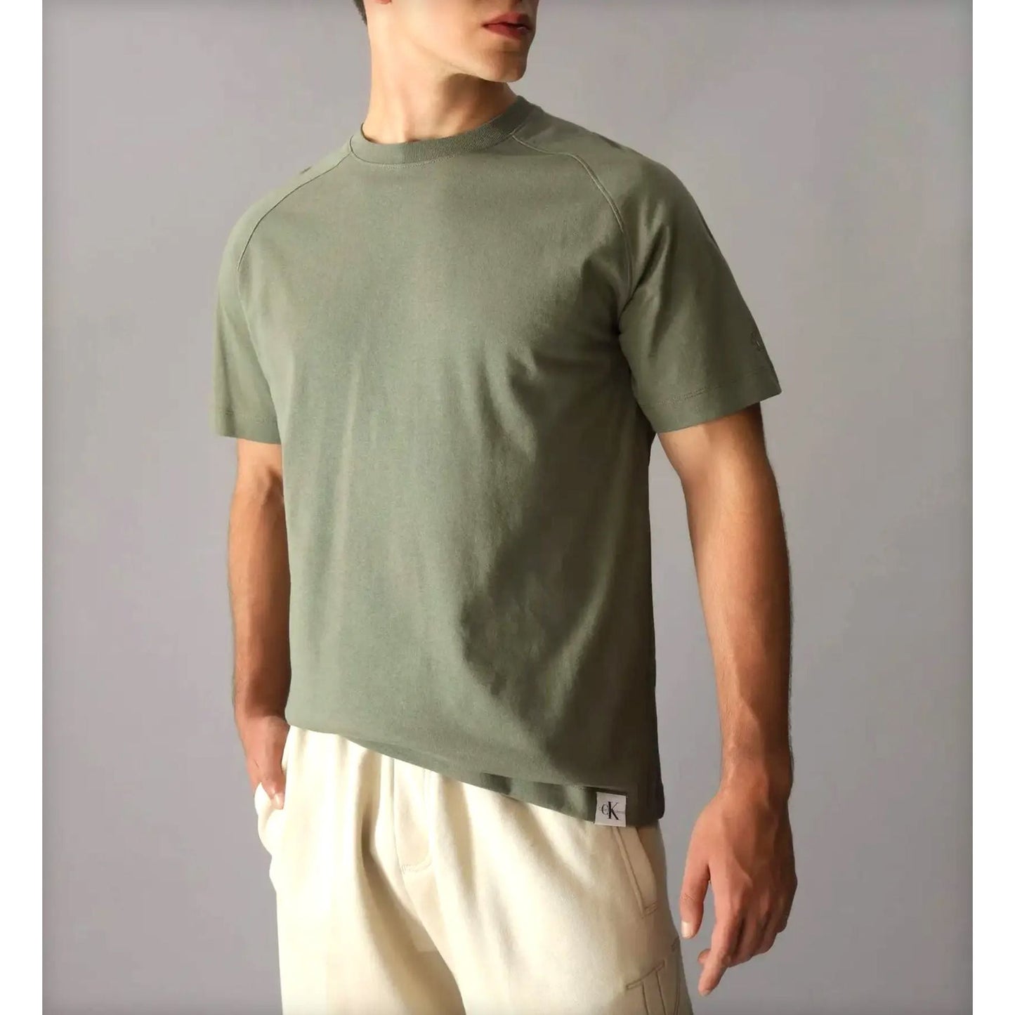 CALVIN KLEIN JEANS marškinėliai trumpomis rankovėmis vyrams, Žalia, S/s t-shirt