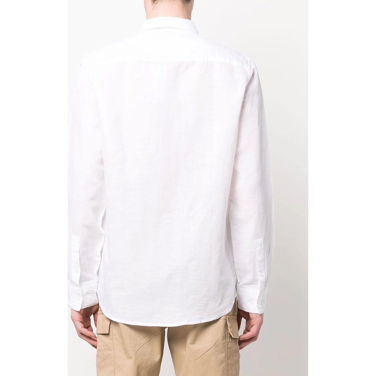 CALVIN KLEIN marškiniai ilgomis rankovėmis vyrams, Balta, L/s shirt