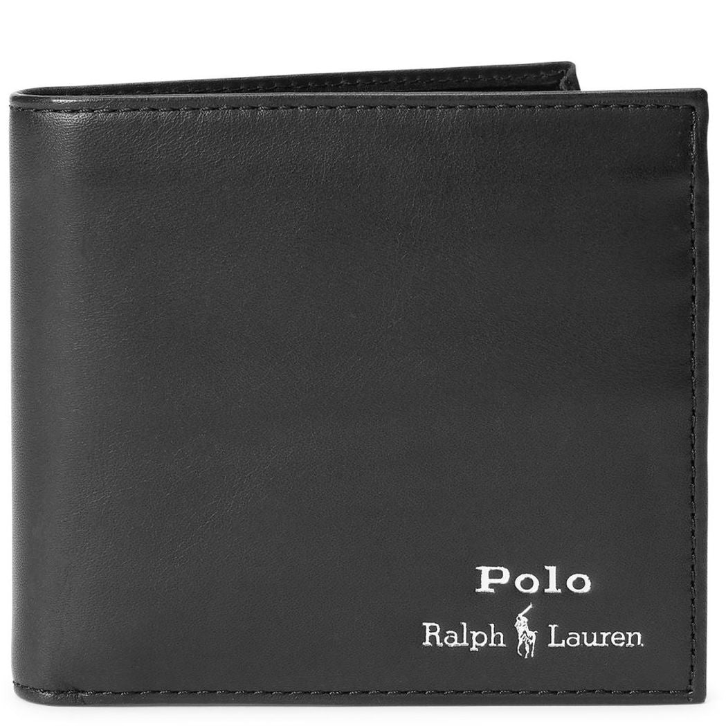 POLO RALPH LAUREN piniginė vyrams, Juoda, Smooth leather wallet