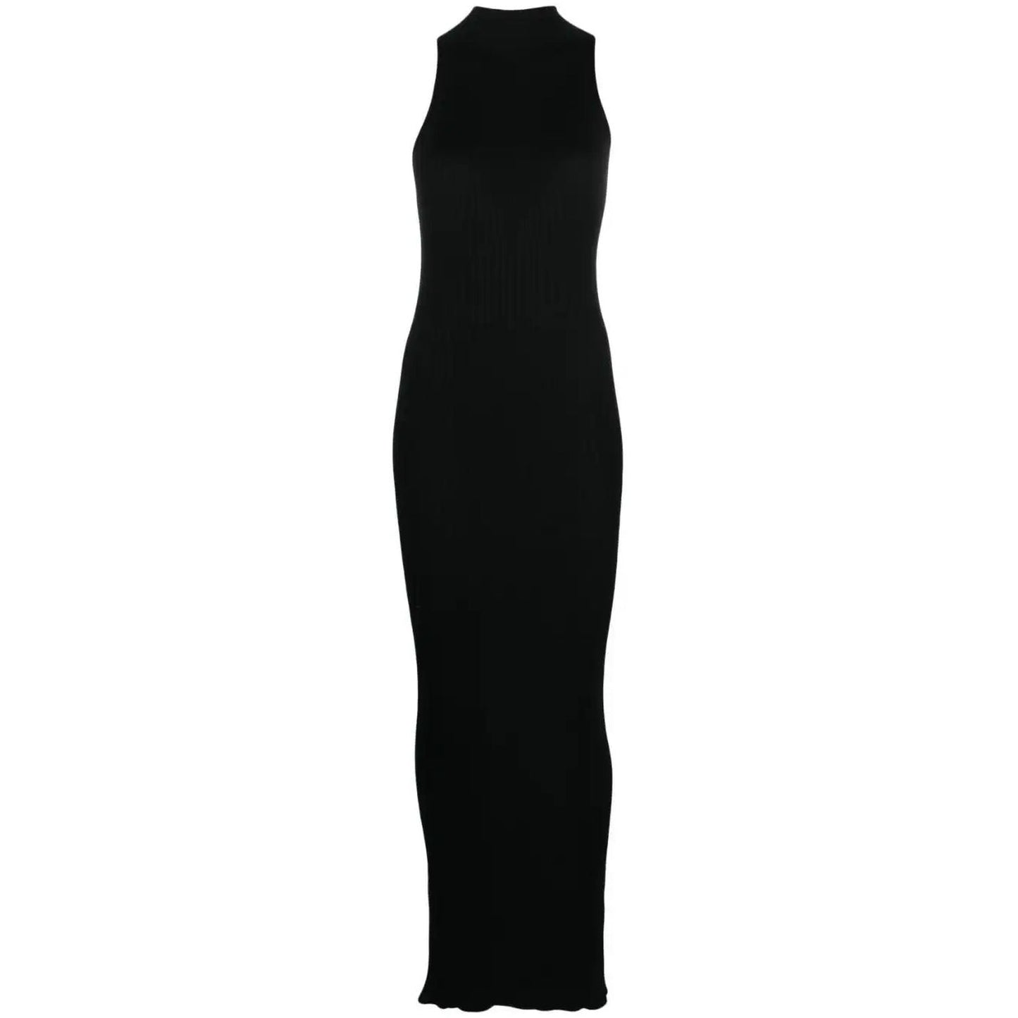 AERON moteriška juoda suknelė Ribbed sleeveless maxi dress