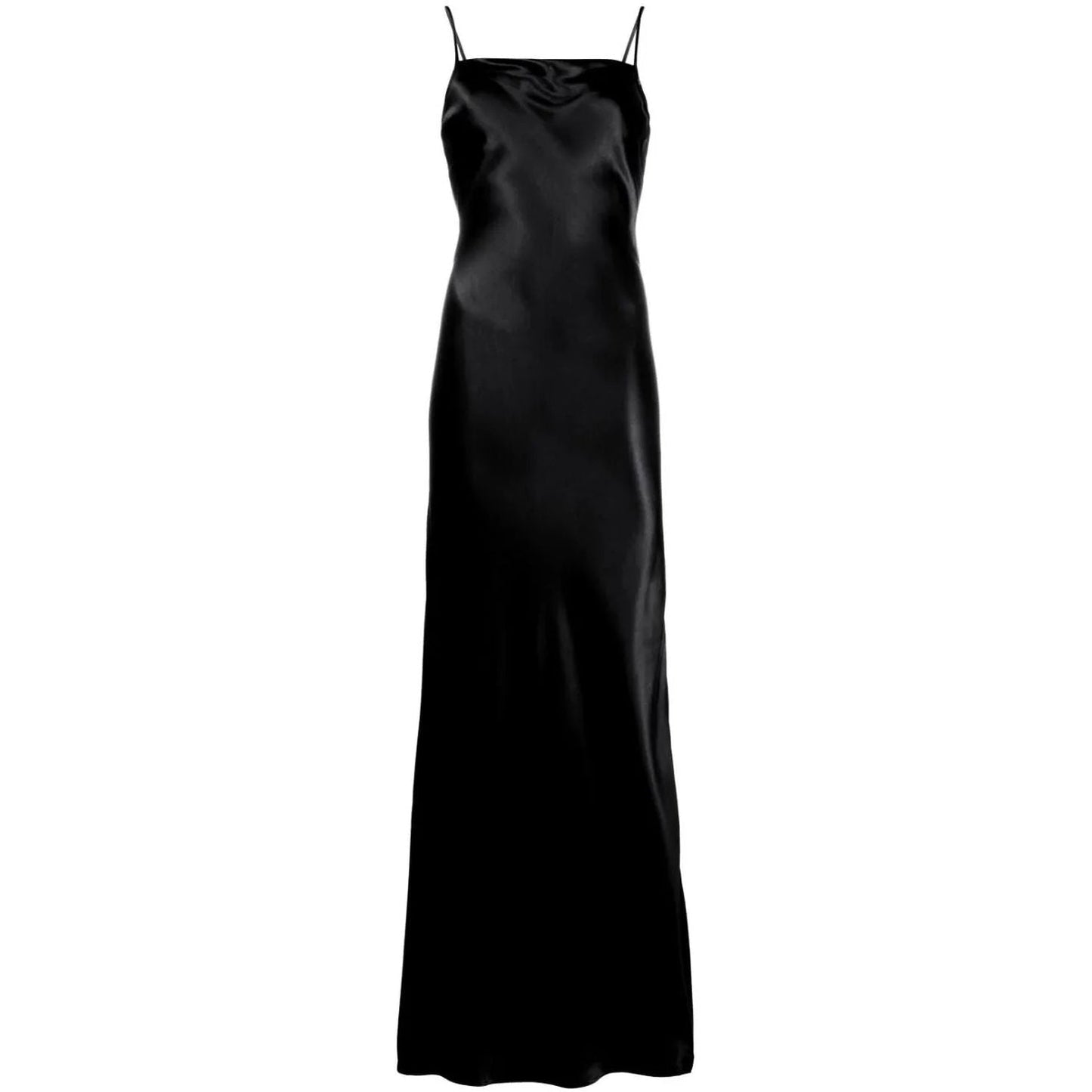 AERON moteriška juoda vakarinė suknelė Satin evening dress