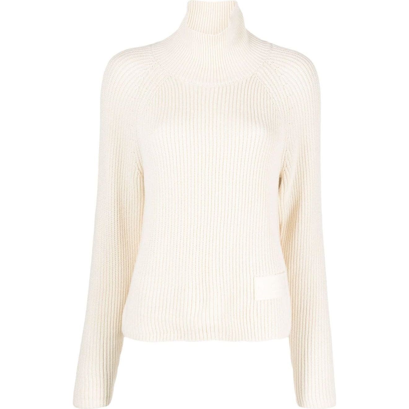 AMI PARIS moteriškas šviesus megztinis Ami label sweater