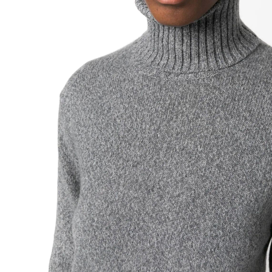 AMI PARIS moteriškas pilkas megztinis Tonal adc sweater