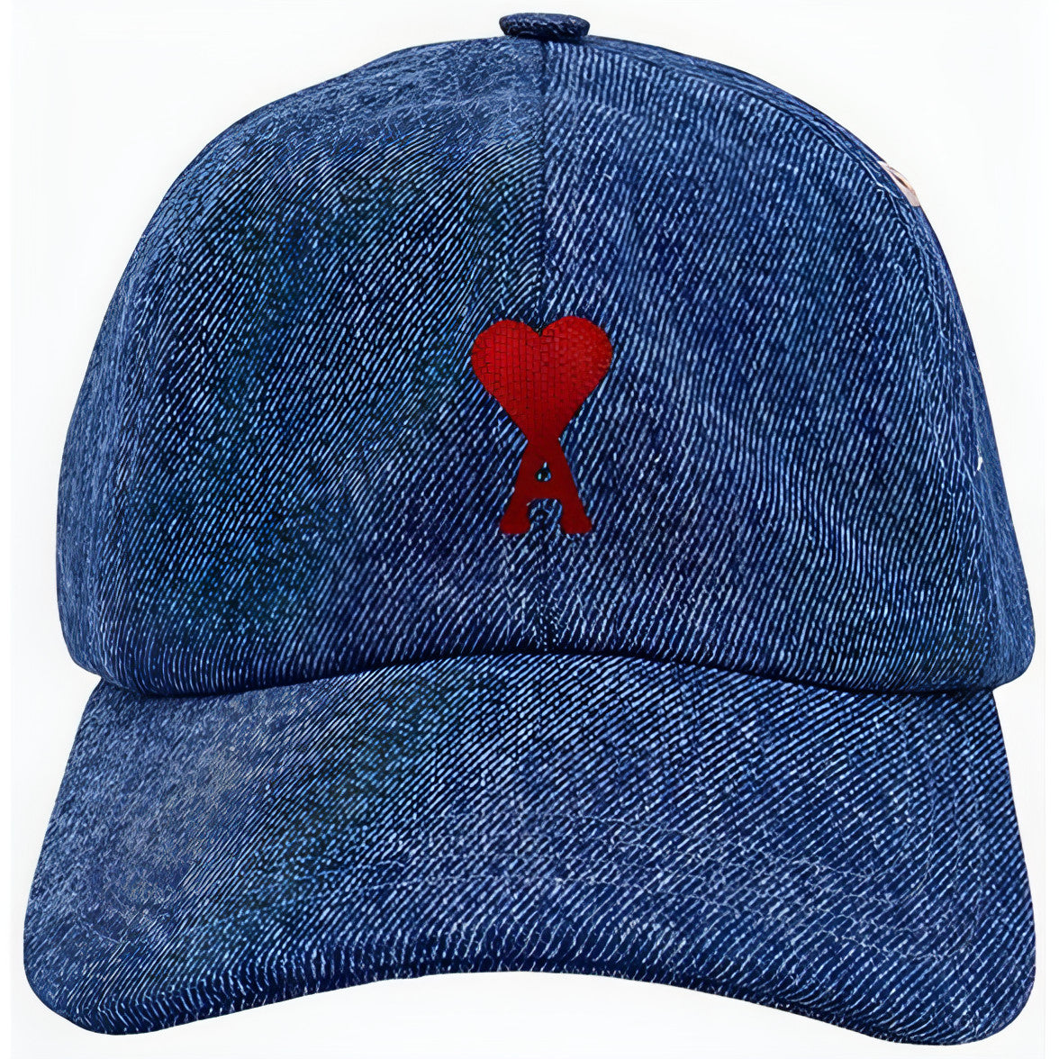 AMI PARIS vyriška/moteriška mėlyna kepurė su snapeliu Red adc embroidery cap