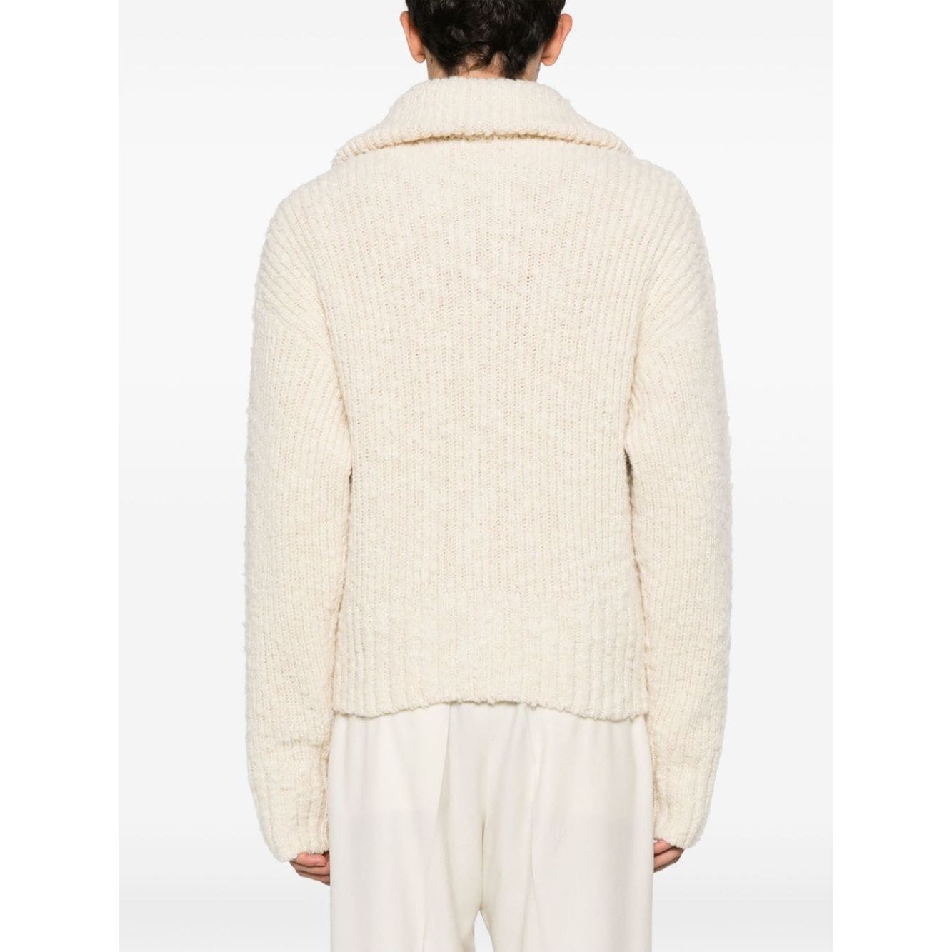 AMI PARIS vyriškas/moteriškas šviesus megztinis Brushed textured sweater