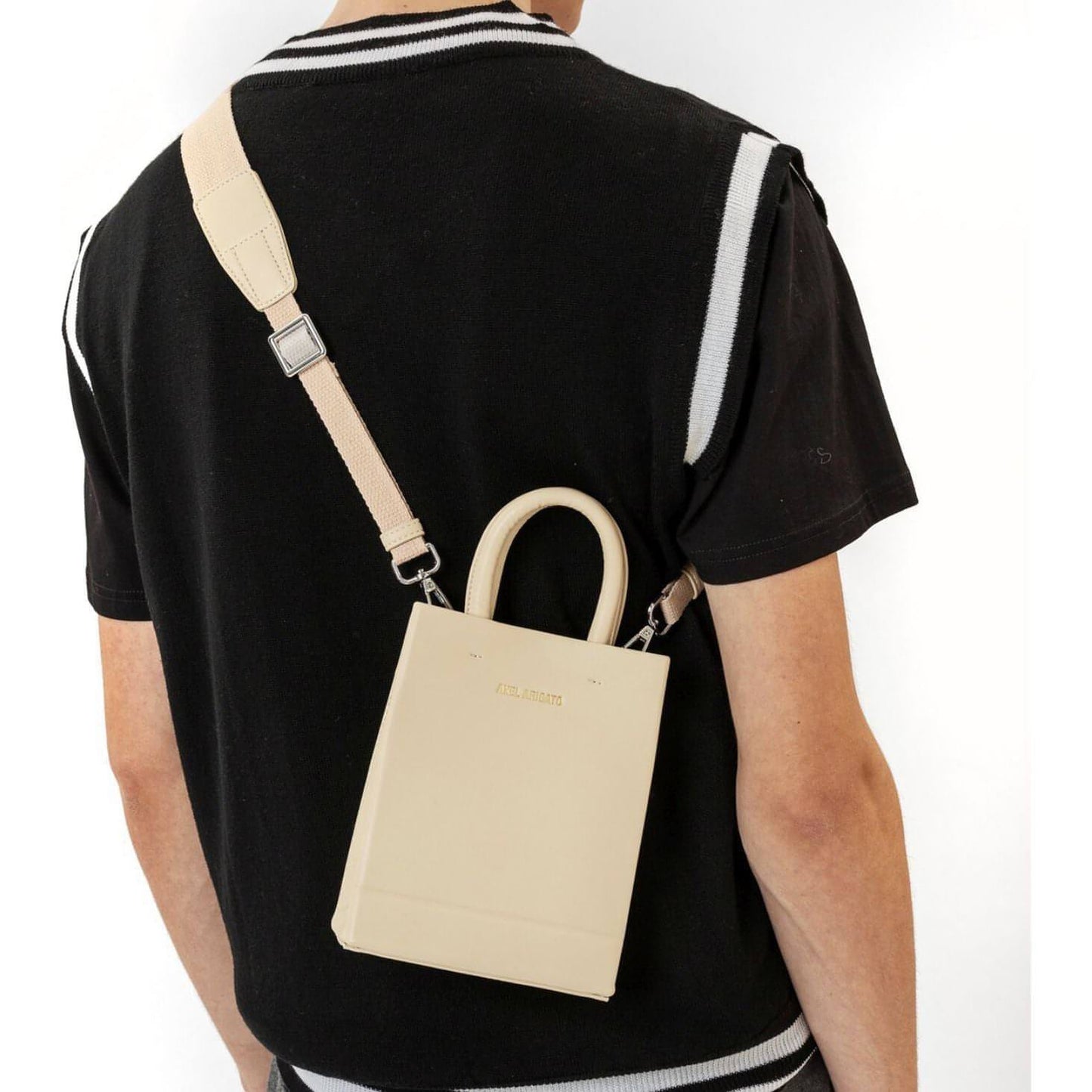 AXEL ARIGATO vyriškas/moteriškas šviesus krepšys Mini shopping bag