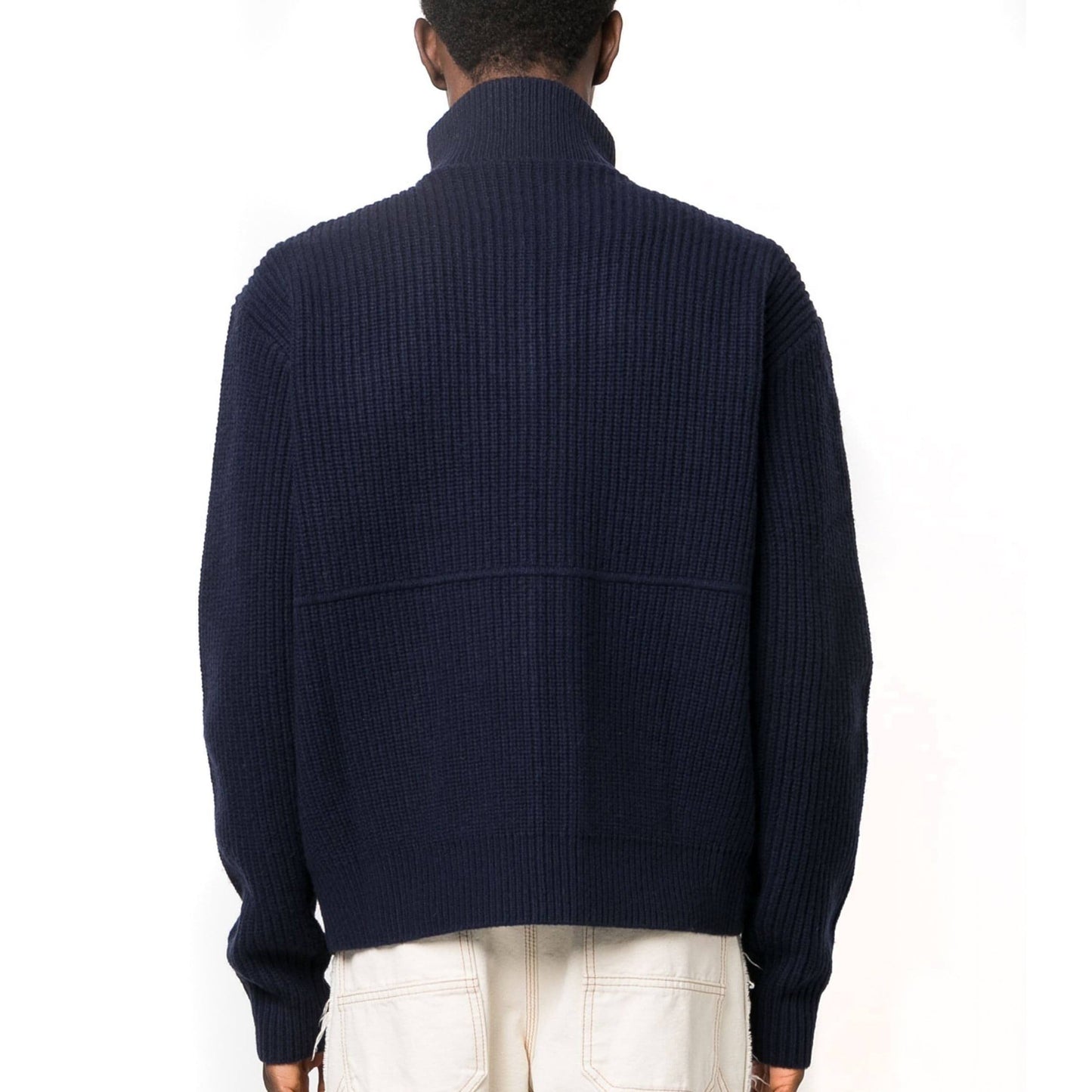 AXEL ARIGATO vyriškas mėlynas megztinis su užtrauktuku Taro zip sweater