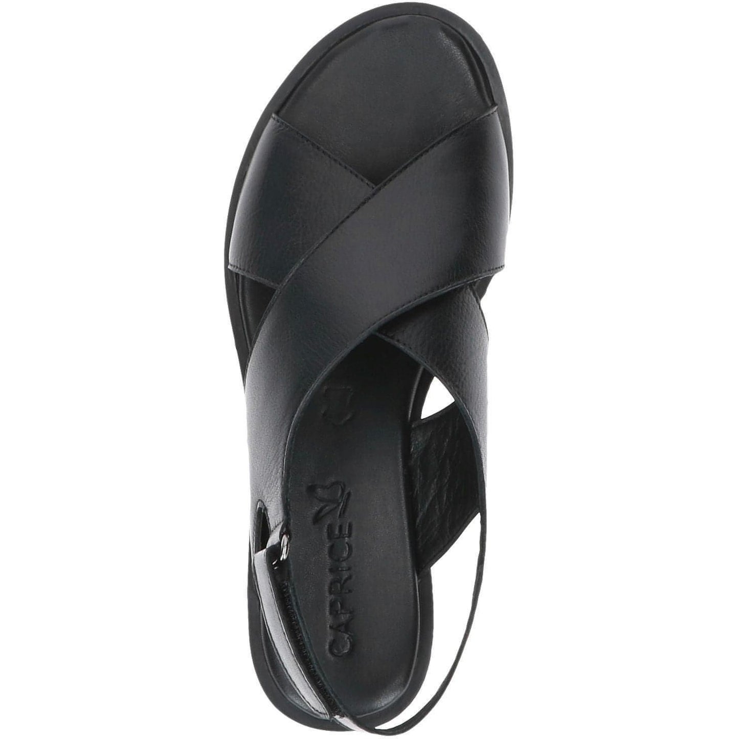 CAPRICE moteriškos juodos basutės Sandals
