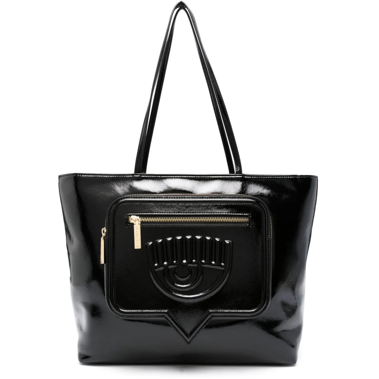 CHIARA FERRAGNI moteriška juoda rankinė Eyelike pocket  shopping bag