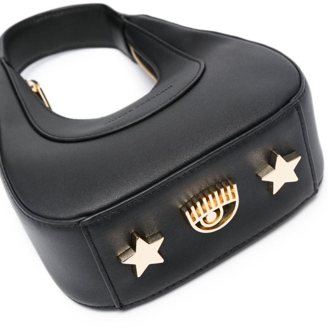 CHIARA FERRAGNI moteriška juoda rankinė Golden eye star  hobo bag