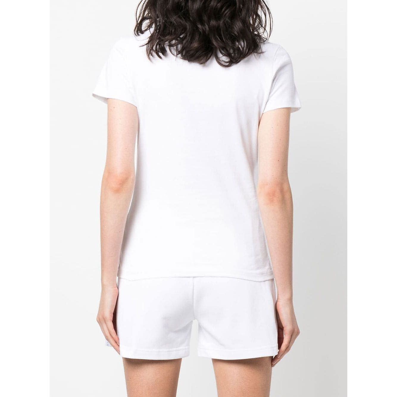 CALVIN KLEIN JEANS moteriški balti marškinėliai trumpomis rankovėmis