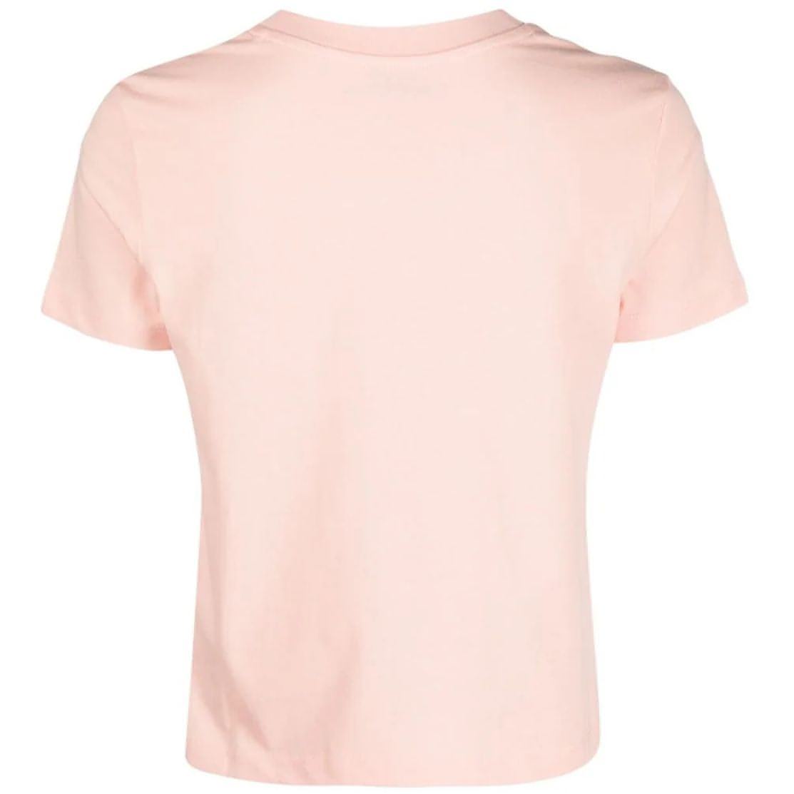 CALVIN KLEIN JEANS moteriški rožiniai marškinėliai Varsity logo baby tee