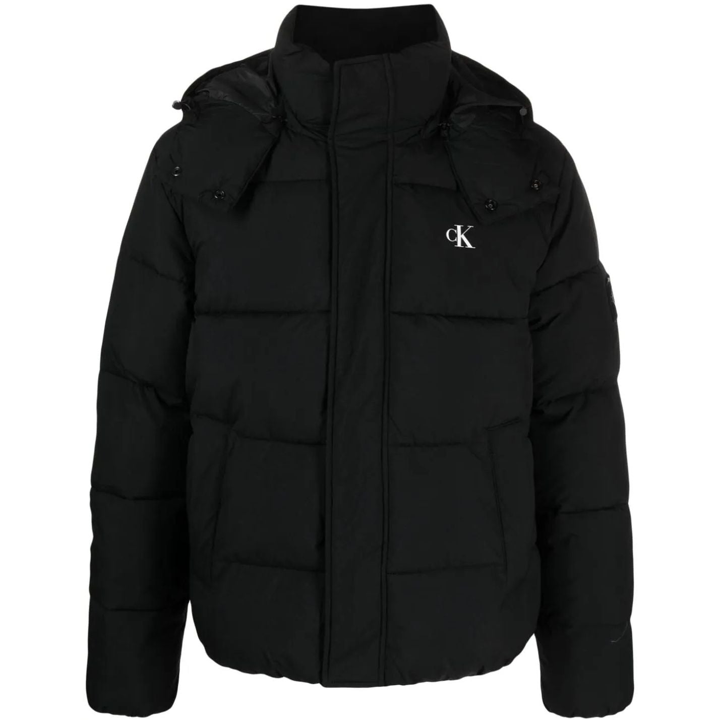 CALVIN KLEIN JEANS vyriška juoda šilta striukė Essentials logo jacket
