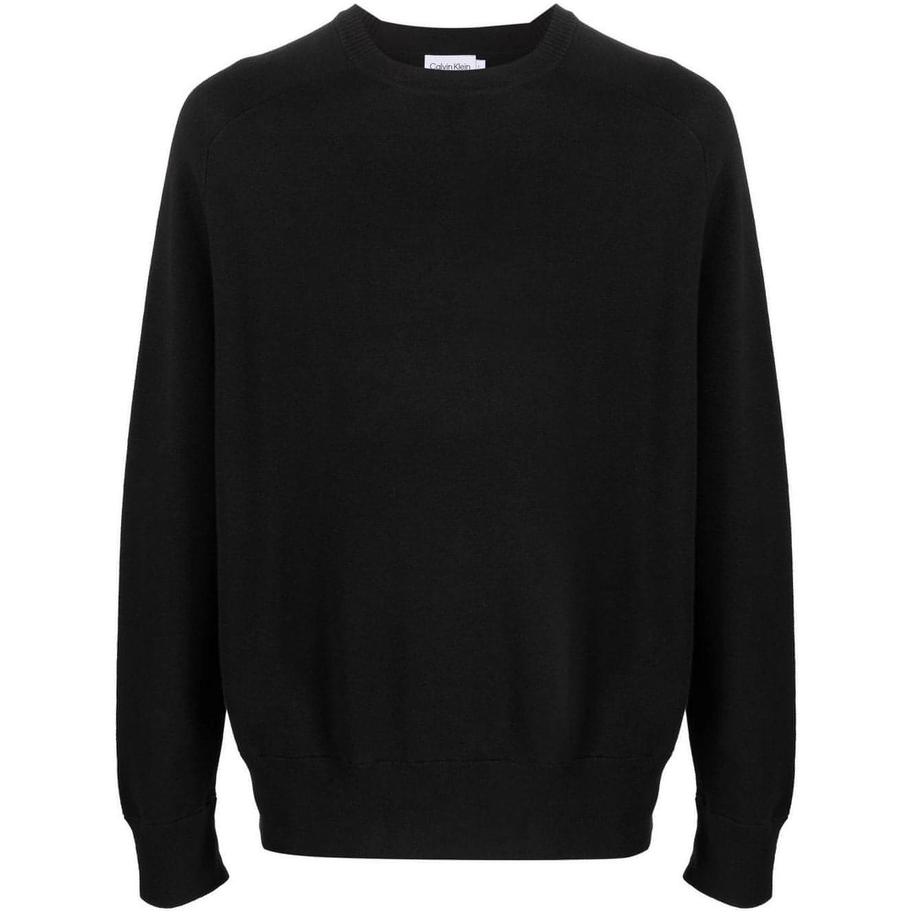 CALVIN KLEIN vyriškas juodas megztinis Milano stitch comfort sweater