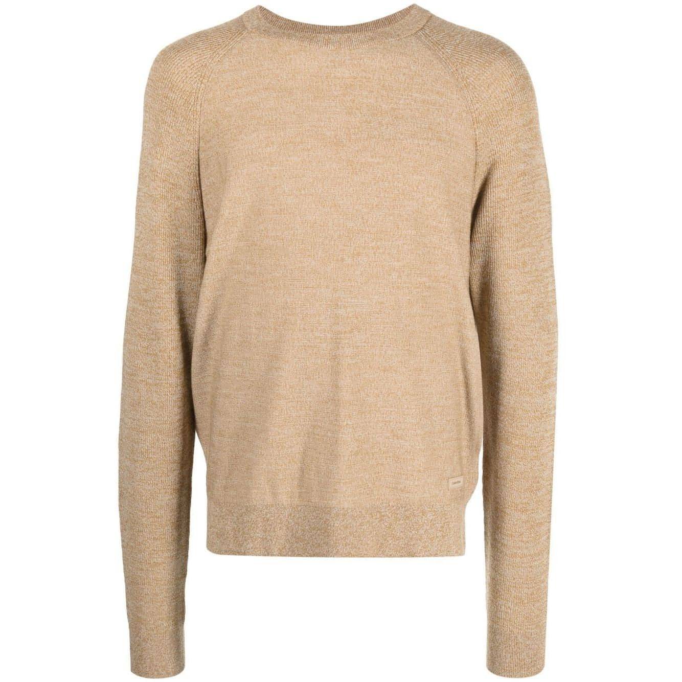 CALVIN KLEIN vyriškas šviesus megztinis Superior wool mouline sweater